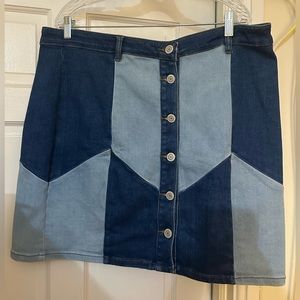 Eloquii denim skirt size 16 denim patchwork skirt